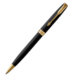 Шариковая ручка  Parker Sonnet Matte Black GT BP с логотипом